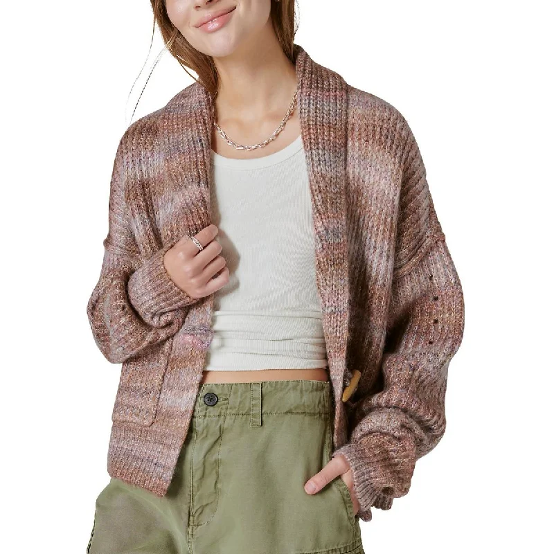 Cool Style Lucky Brand Womens   Striped Casual Wear Cardigan Sweater