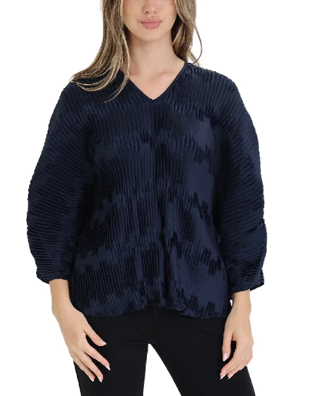 Stretch Design Crinkle Blouse