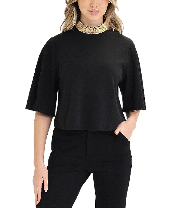 Effortless Looks Mock Neck Blouse