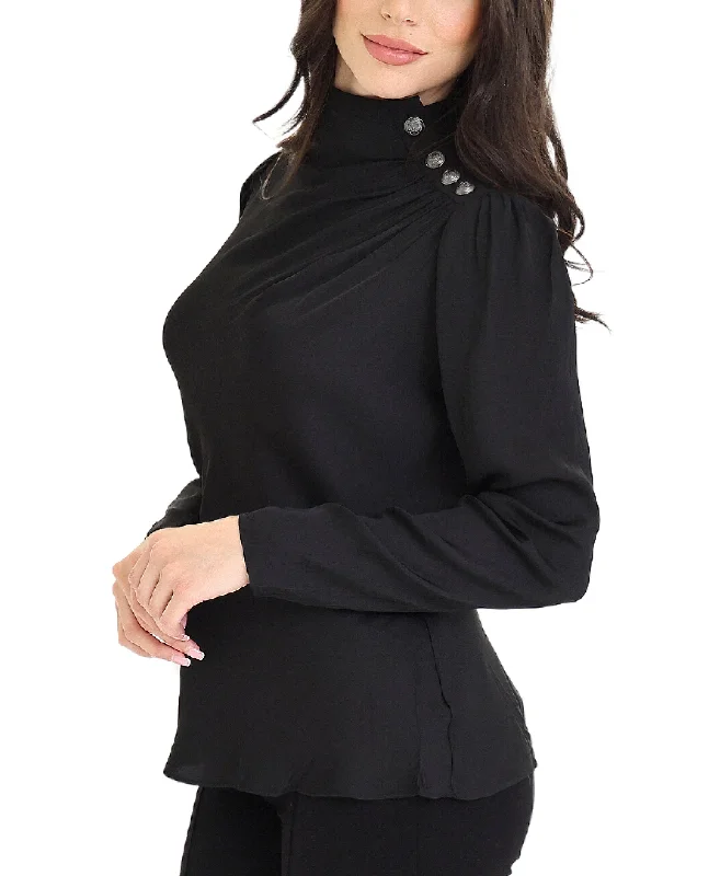 Smart Comfort Mock Neck Blouse