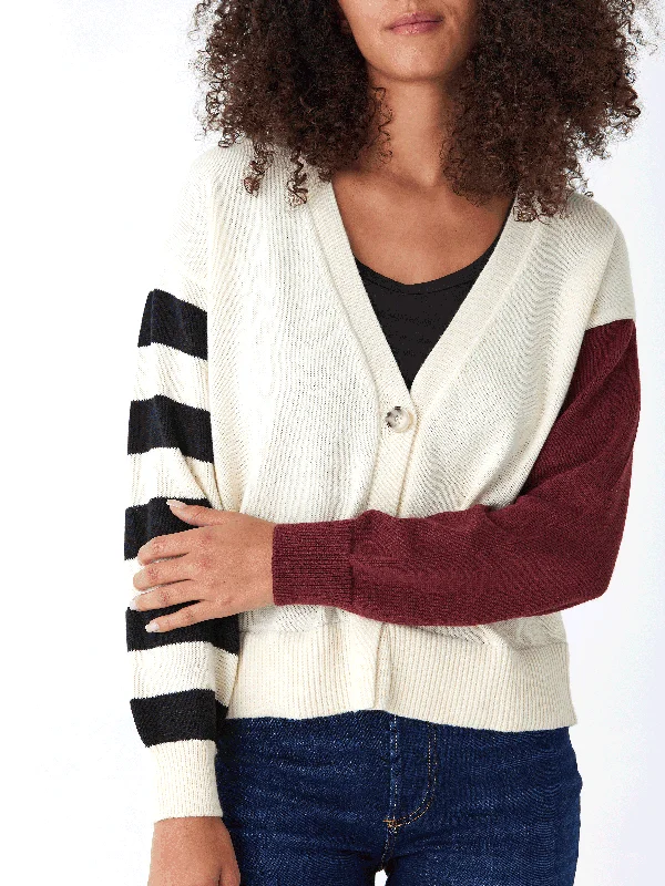 Breathable Design Cicely Colorblock Sweater Knit Cardigan