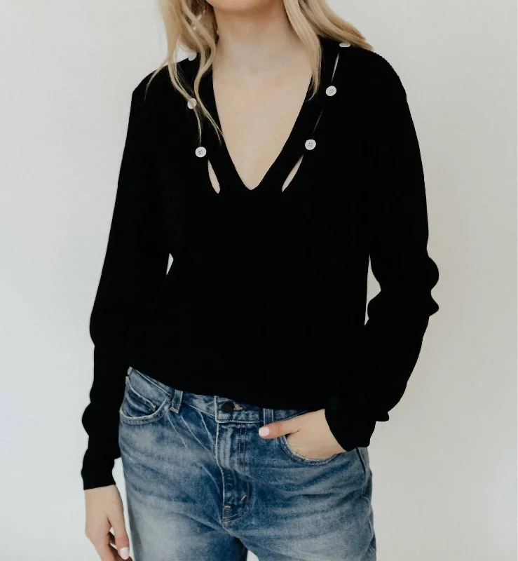 Refreshing Design Elsie Sweater In Black