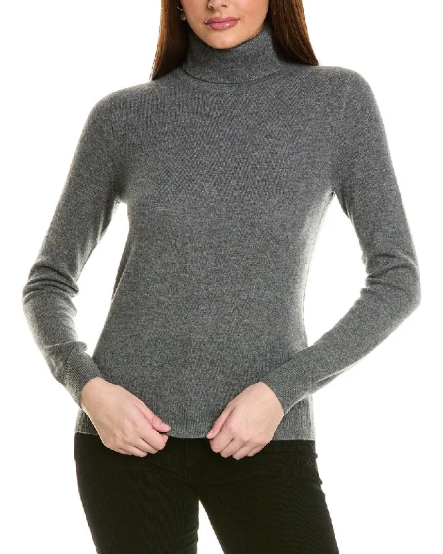 Cozy Sweaters Amicale Cashmere Basic Turtleneck Cashmere Sweater