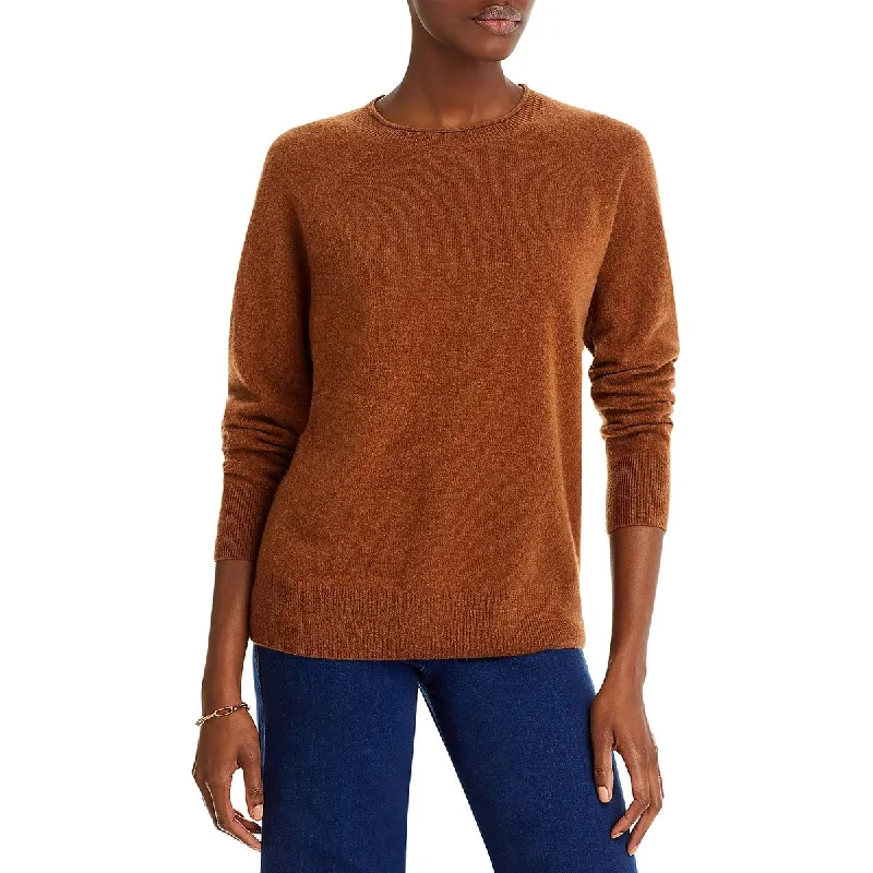 Cozy Lifestyle Private Label Womens Ribbed Trim Long Sleeve Crewneck Sweater
