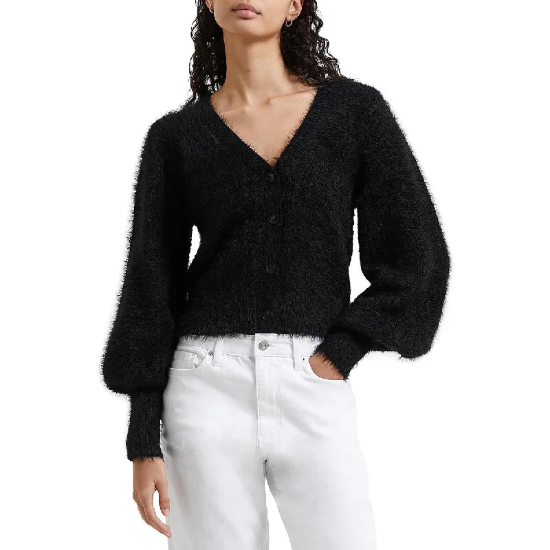 Fashion Must-have French Connection Womens Textured Fluffy Cardigan Sweater