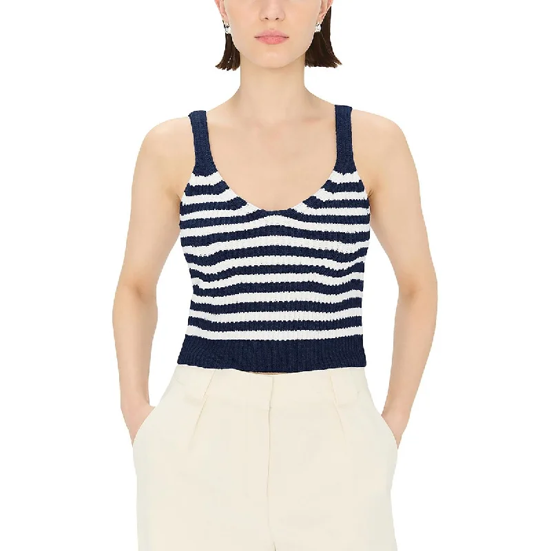 Classic And Versatile SIMKHAI Womens Striped Ribbed Tank Top Sweater