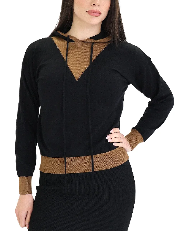 Refreshing Design Colorblock Hooded Sweater