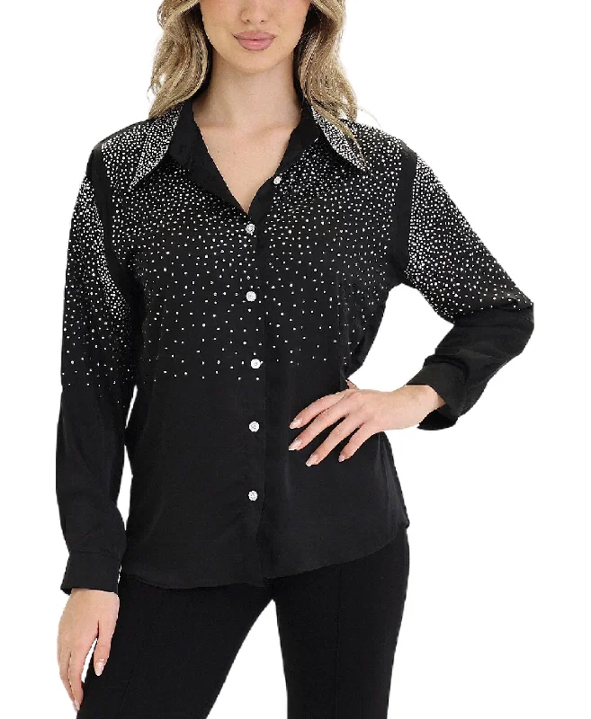 Fashion Must-have Blouse w/ Crystals