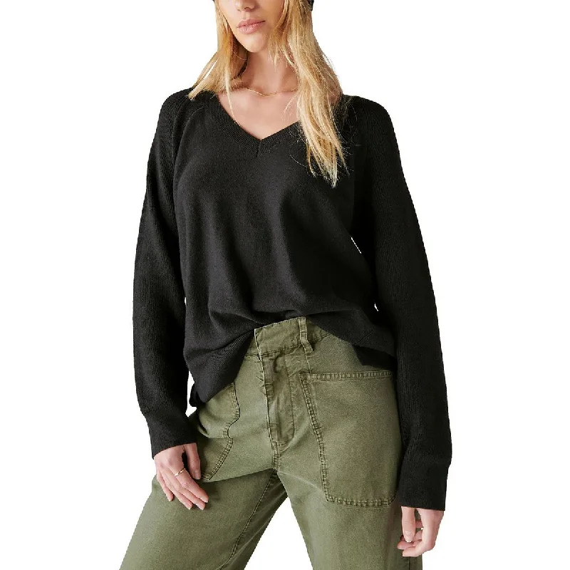 Soft Knitwear Lucky Brand Womens Cloud Soft Pullover V-Neck Sweater