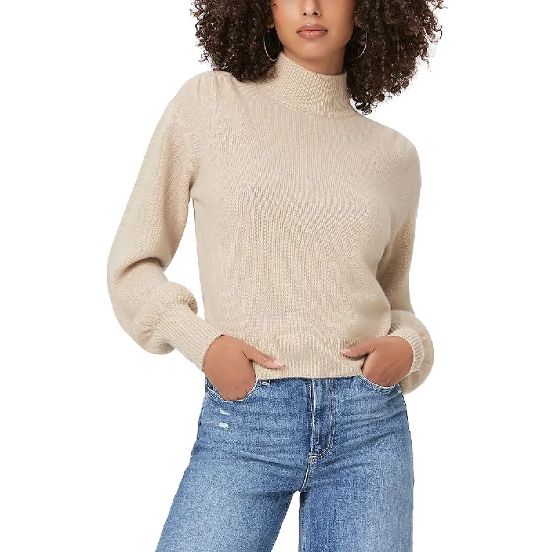 Spiritual Vitality Paige Womens Ribbed Trim  Mock Turtleneck Sweater