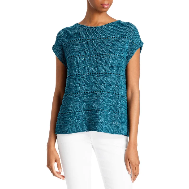 Comfortable Jackets Lafayette 148 New York Womens   Silk Blend Eyelet Sweater