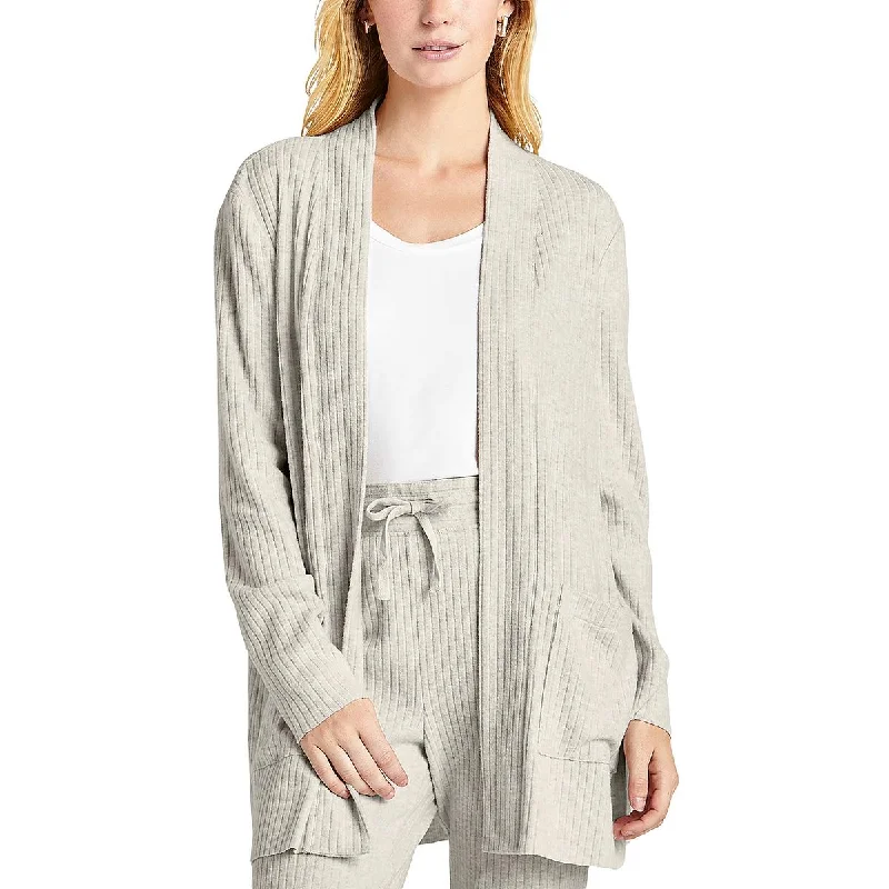Cozy Apparel Splendid Womens London Open Front Ribbed Knit Cardigan Sweater