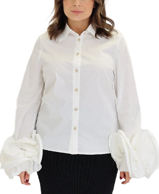 Celebrity Must-have Blouse w/ Ruffle Sleeves
