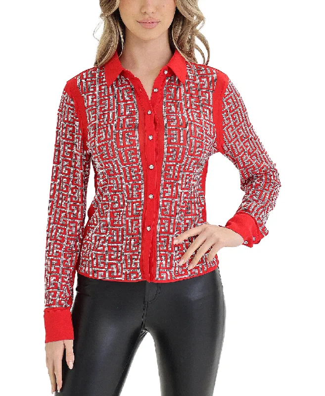 Fashion Comfort Geo Studded Blouse