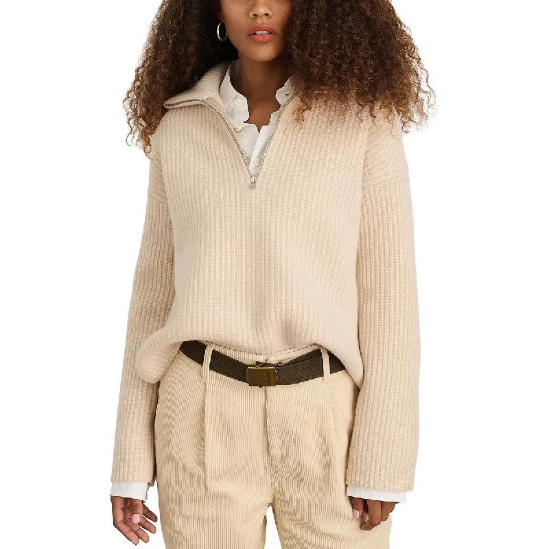 Classic Series Alex Mill Womens Felix Half Zip Three Quarter Sleeve Pullover Sweater