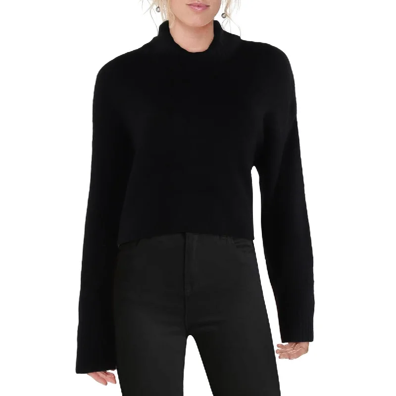 Soft Looks Z Supply Womens Ursa Ribbed Trim Crop Turtleneck Sweater