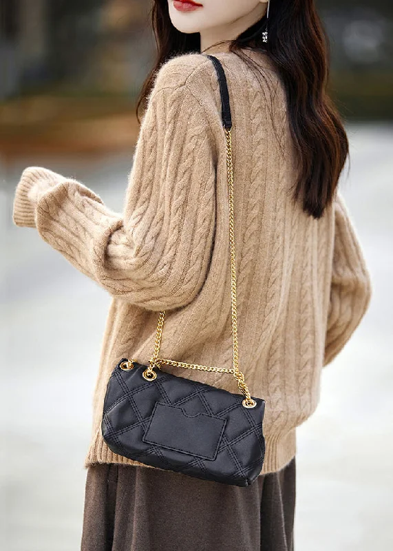 Casual And Casual Camel Button Cozy Woolen Knit Cardigans V Neck Long Sleeve