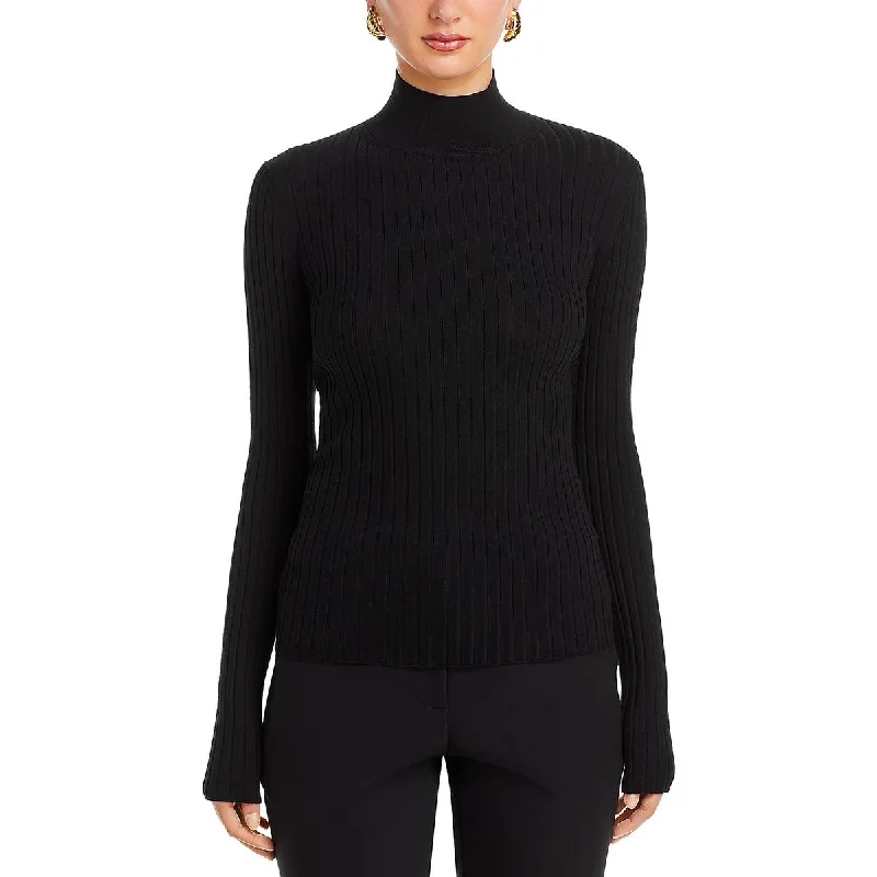 Cozy Street Style Lafayette 148 New York Womens Long Sleeve knit Mock Turtleneck Sweater