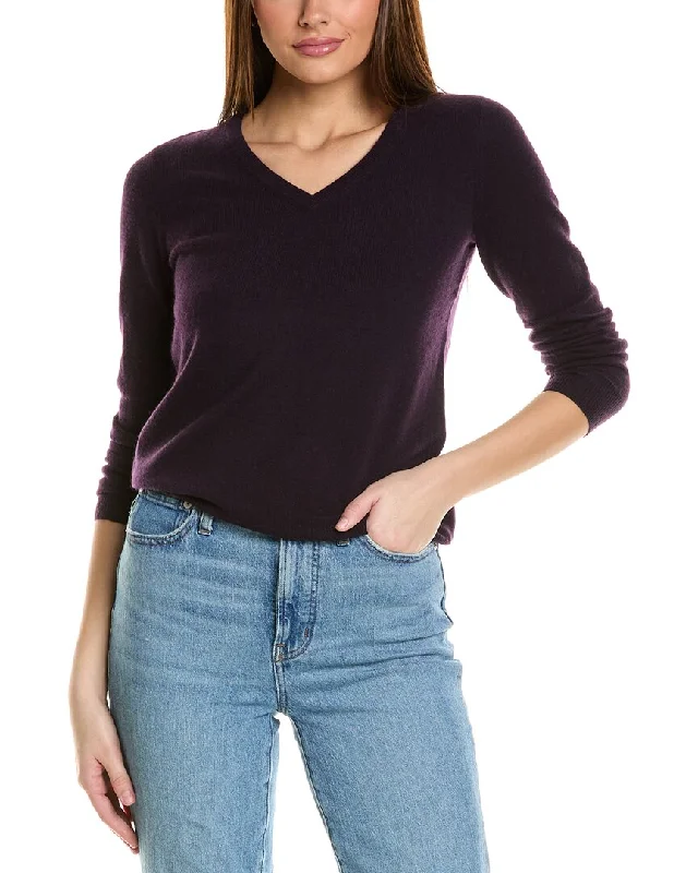Soft Textures Amicale Cashmere Basic V-Neck Cashmere Sweater