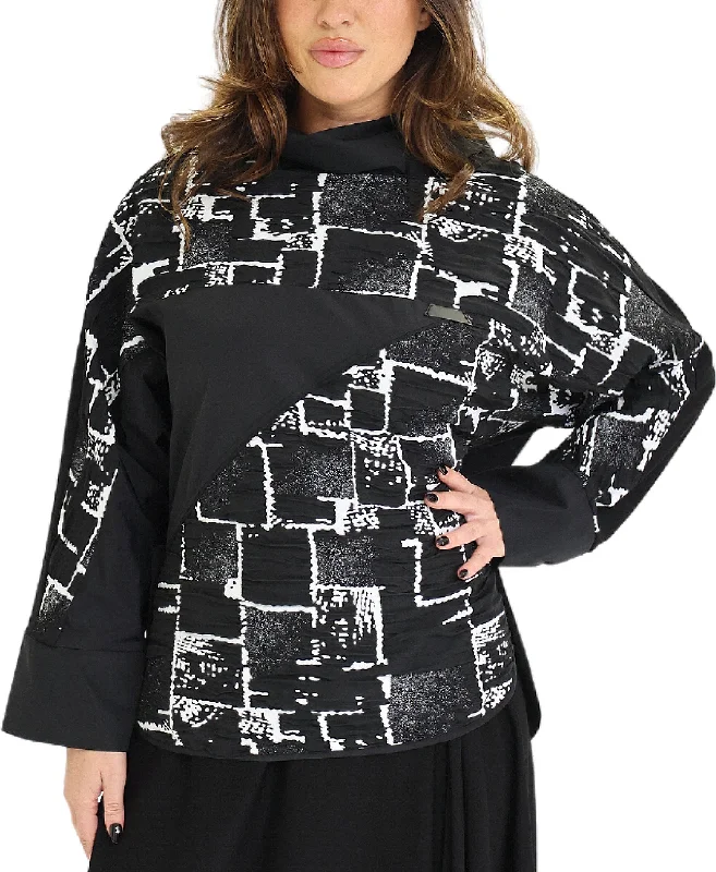 Elegant Casuals Mixed Media Top