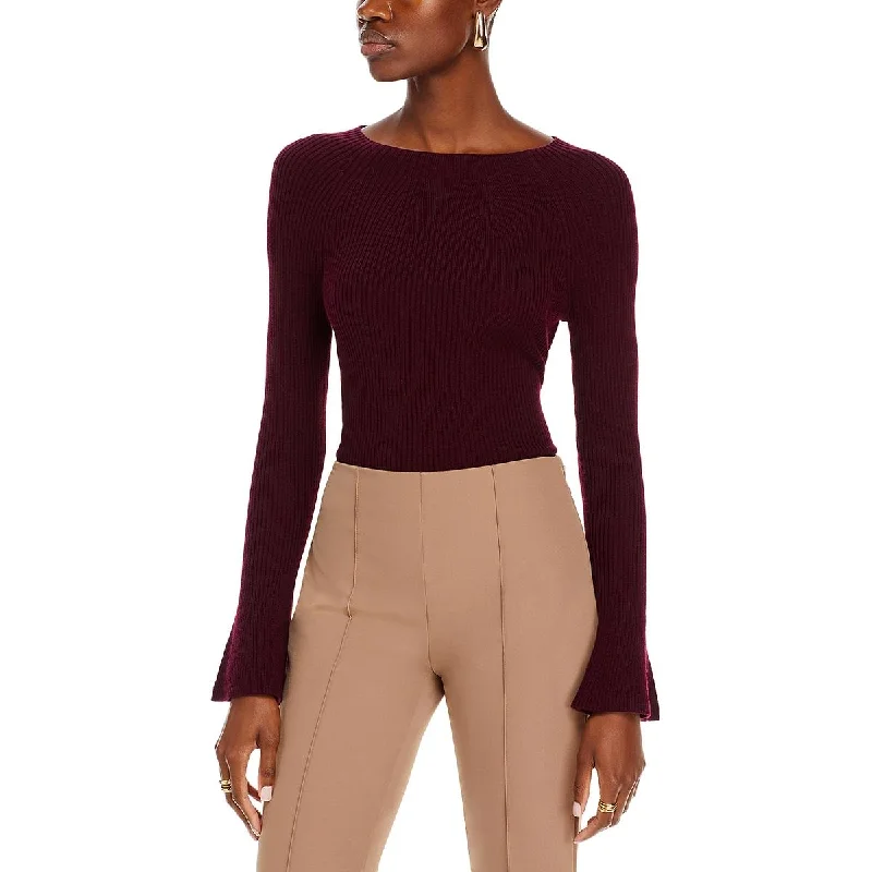 New Season Series Kobi Halperin Womens Crewneck Ribbed Trim Pullover Sweater