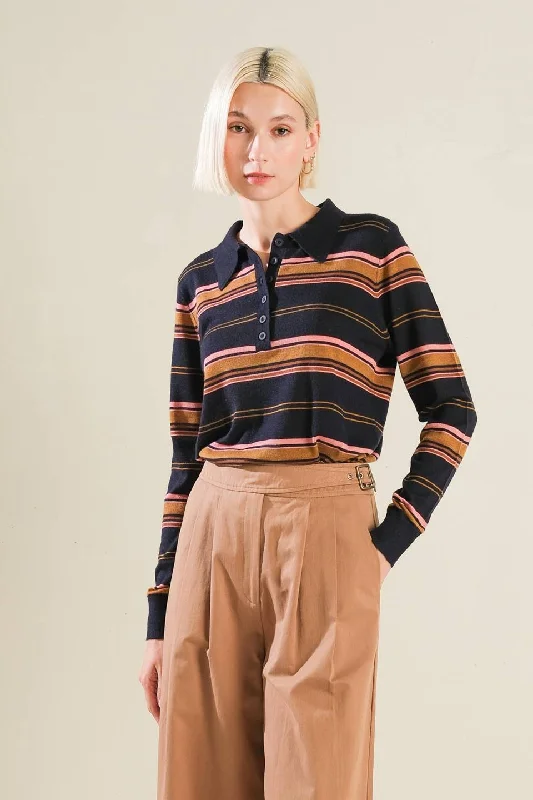 Timeless Outfits CALL IT FATE SWEATER POLO TOP