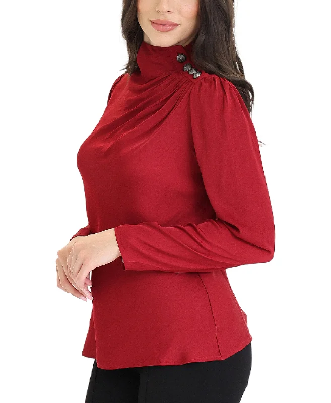 Lounge Wear Mock Neck Blouse