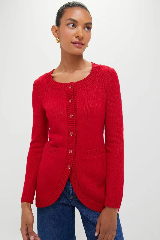 Bright Colors Ruby Sabrina Long Sleeve Cardigan