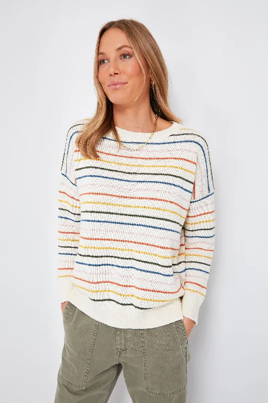 Soft Layers Rainbow 5 Stripe Organic Carolyn Sweater