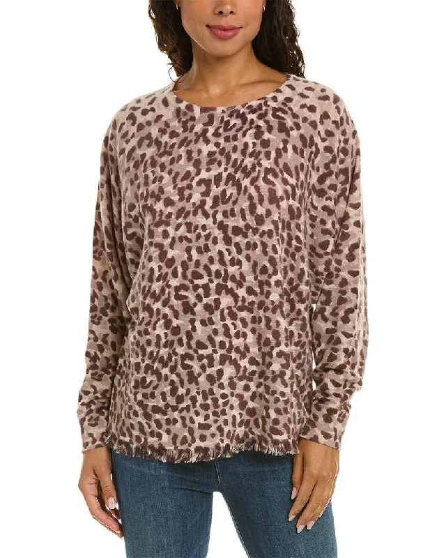 Comfortable Fashion Looks InCashmere Ombre Animal Print Cashmere Pullover