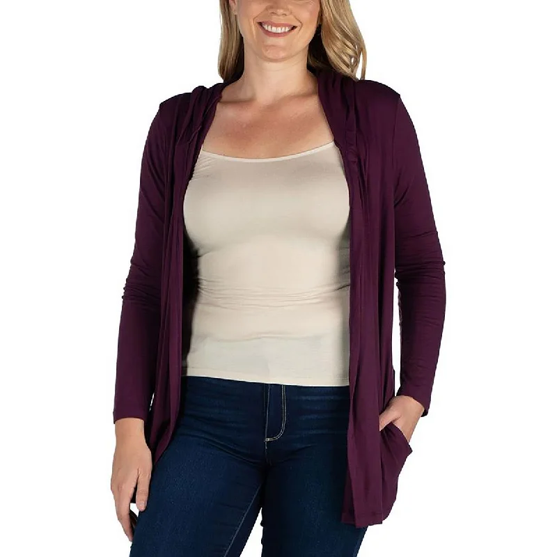 Exclusive Customization 24seven Comfort Apparel Womens Plus Hoodie Open Front Cardigan Sweater