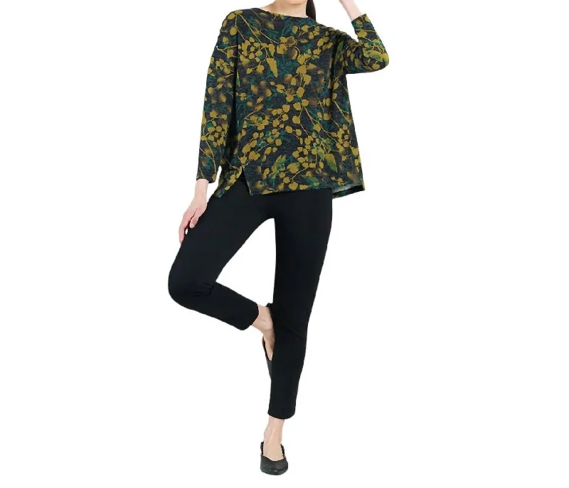 High-end Customization Cozy Texture Vented Sweater In Black/olive