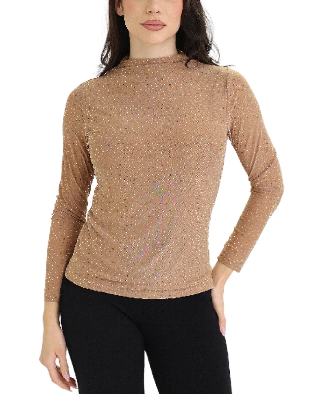 Urban Design Sense Mesh Top w/ Rhinestones