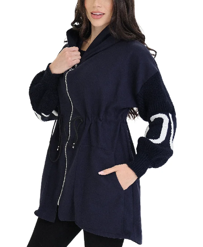 Modern Chic "Love" Sweater Jacket w/ Hood