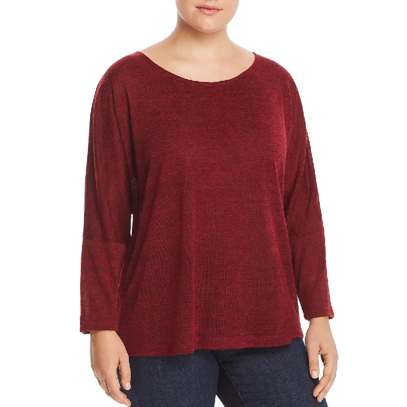 Versatile Comfort Wear Status by Chenault Womens Plus Lightweight Round Neck Pullover Sweater