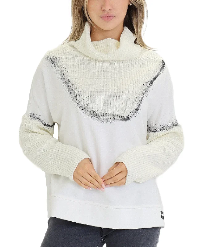 Breathable Comfort Mixed Media Sweater