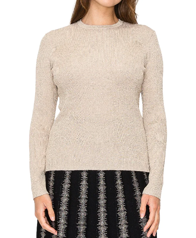 Autumn Selection Shimmer Ribbed Sweater