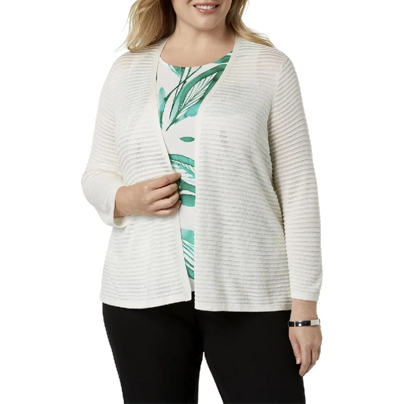 Cozy Essentials Wear Alfani Womens Otto Sheer Cardigan Sweater