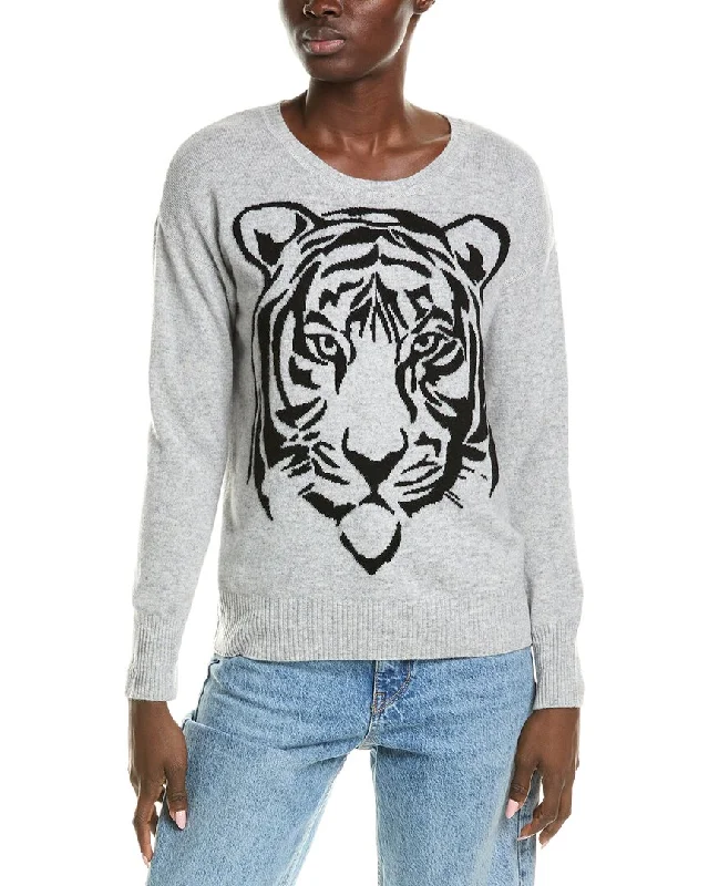 Perfect Tailoring QUINN Tiger Intarsia Cashmere Sweater