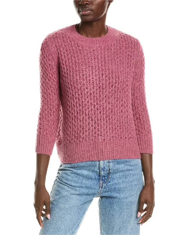Trendy And Casual QUINN Honeycomb Cashmere Sweater