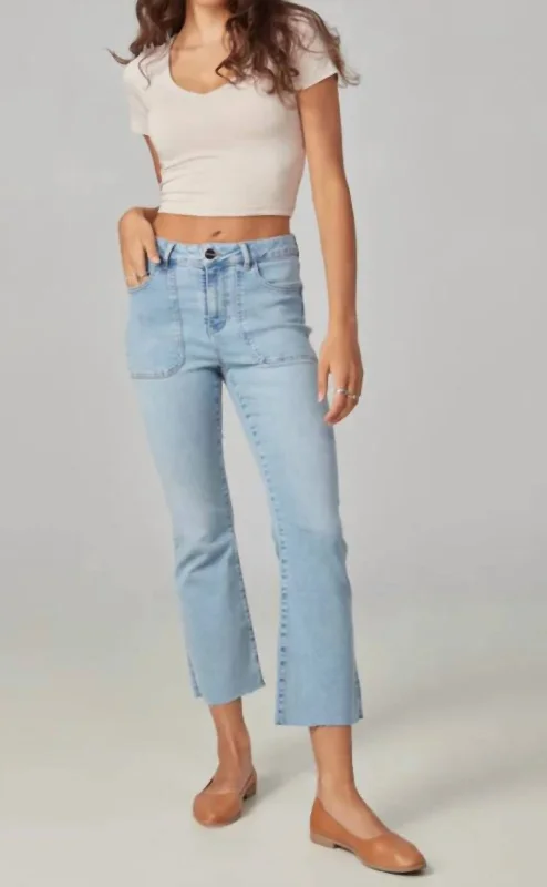 Comfortable Wear Billie High Rise Boot Cut Jeans In True Denim