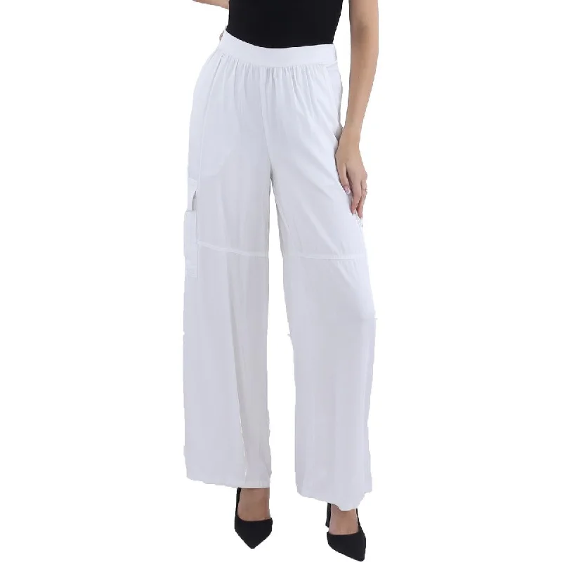 Relaxed Looks DKNY Womens Pocket Twill Wide Leg Pants