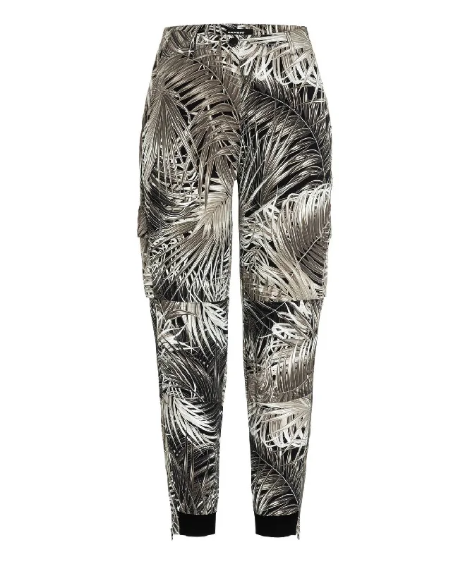Urban Design Sense Women's Jules Pants In Jungle Leaves