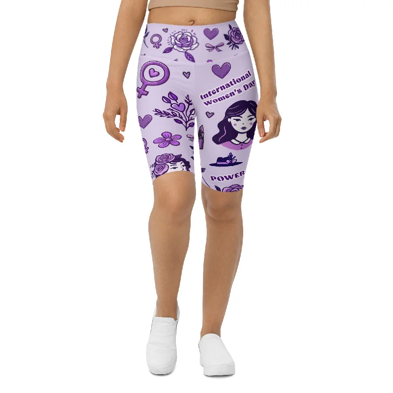 High Street Fashion Empowered Women Biker Shorts