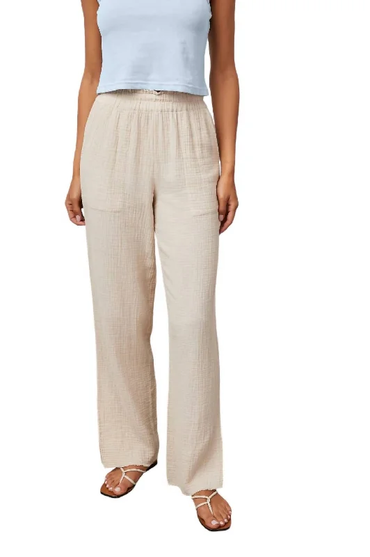 Luxury Fashion Flax Leon Pants In Khaki