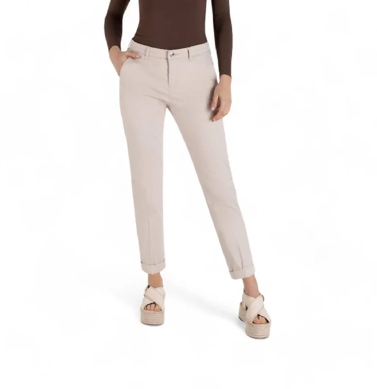 Classic Choice Chino Turn Up Pant In Ivory