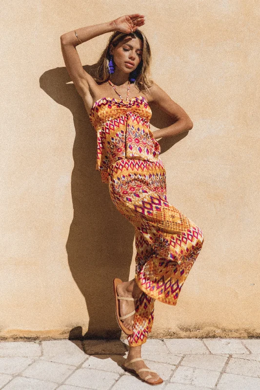 Easygoing Outfits Marigold Wide Leg Pants - Tan