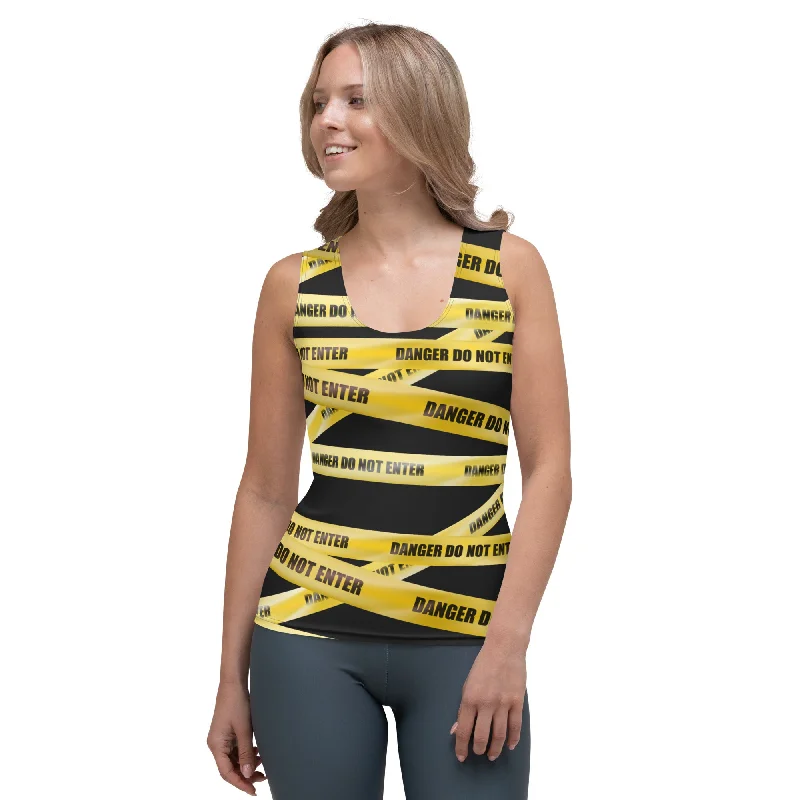 Integrated Design Yellow Tape Tank Top