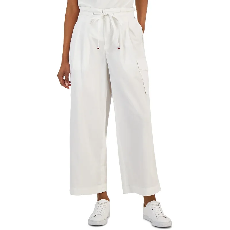 Leisure Travel Tommy Hilfiger Womens High Rise Wide Leg Cargo Pants