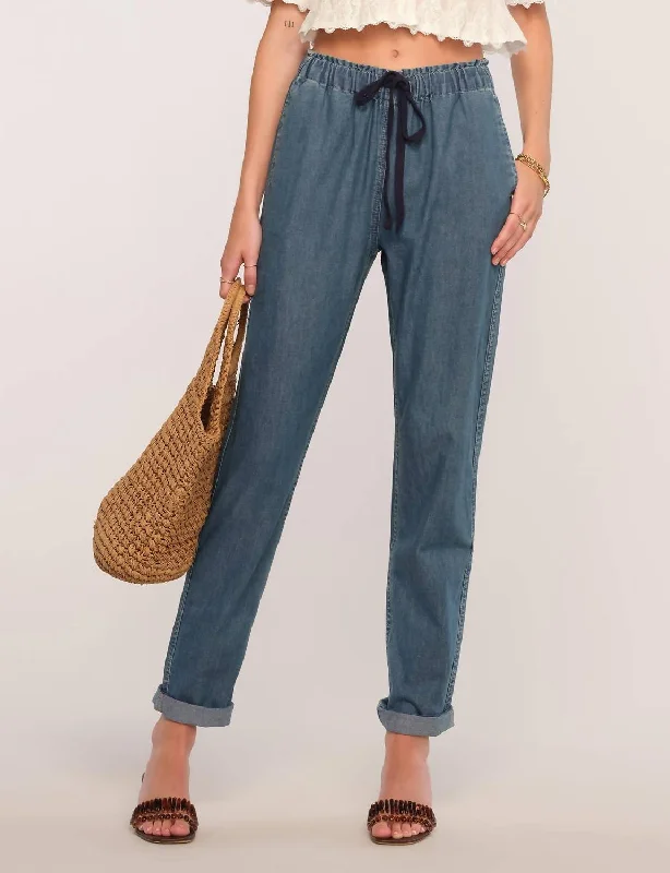Design Trend Gatsby Straight Leg Pants In Denim